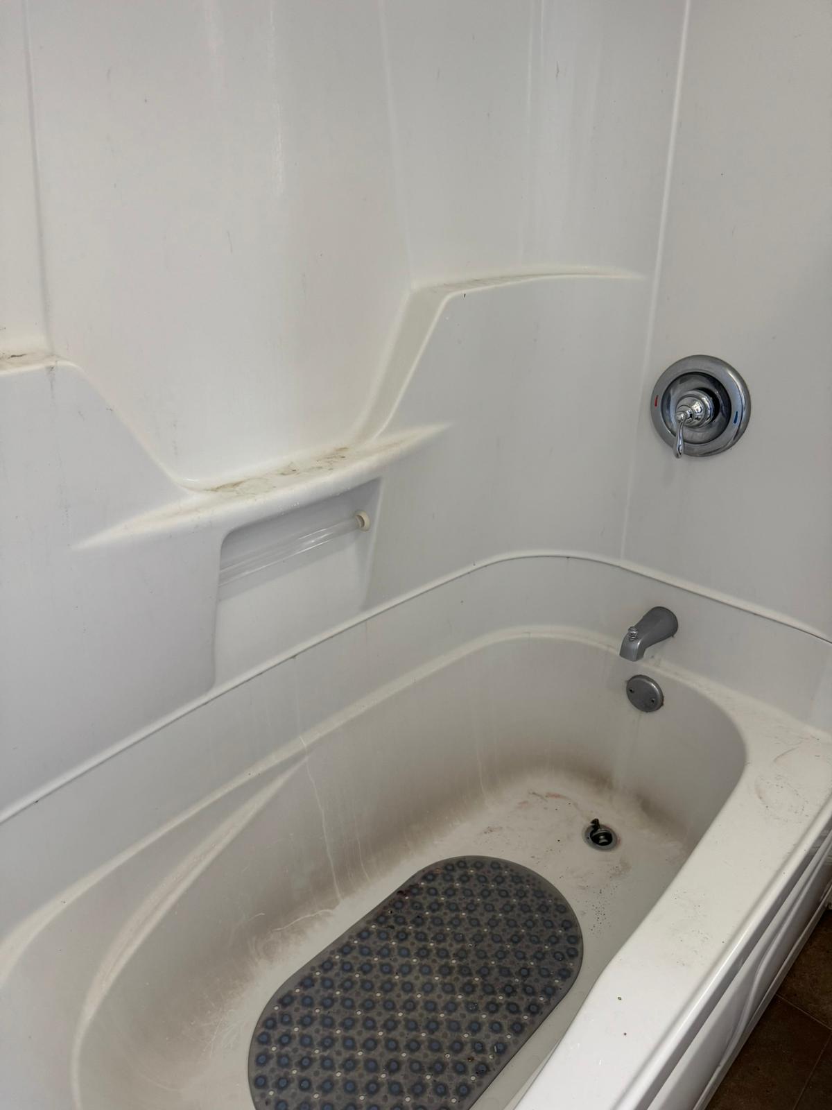 Baignoire avant nettoyage