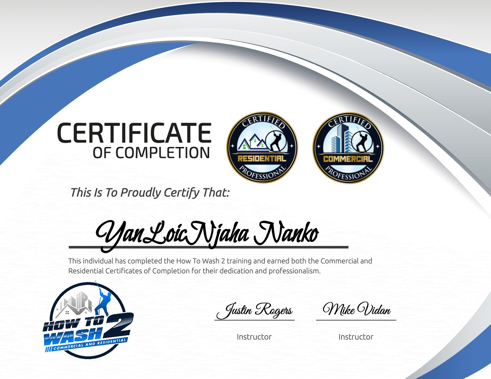 Certificat How To Wash 2